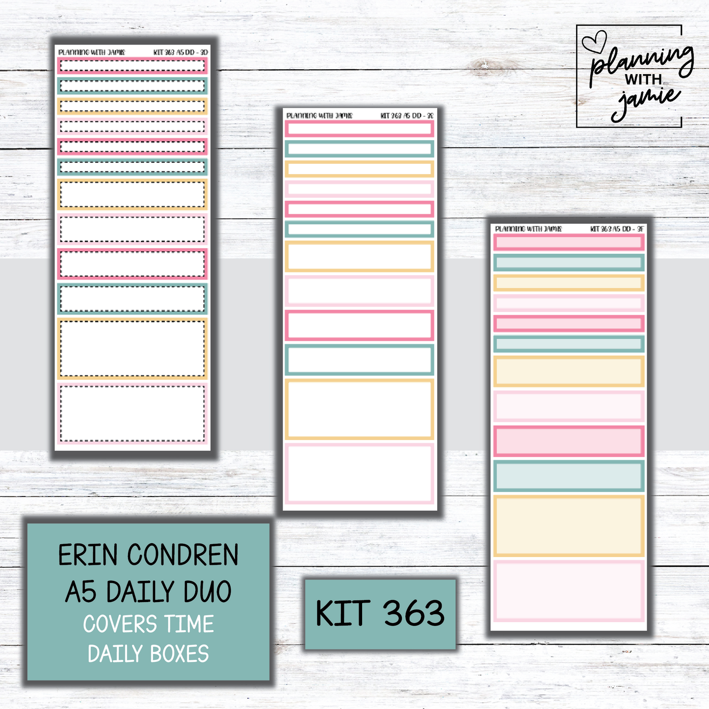 Kit 363 Erin Condren Daily Duo Sticker Kit