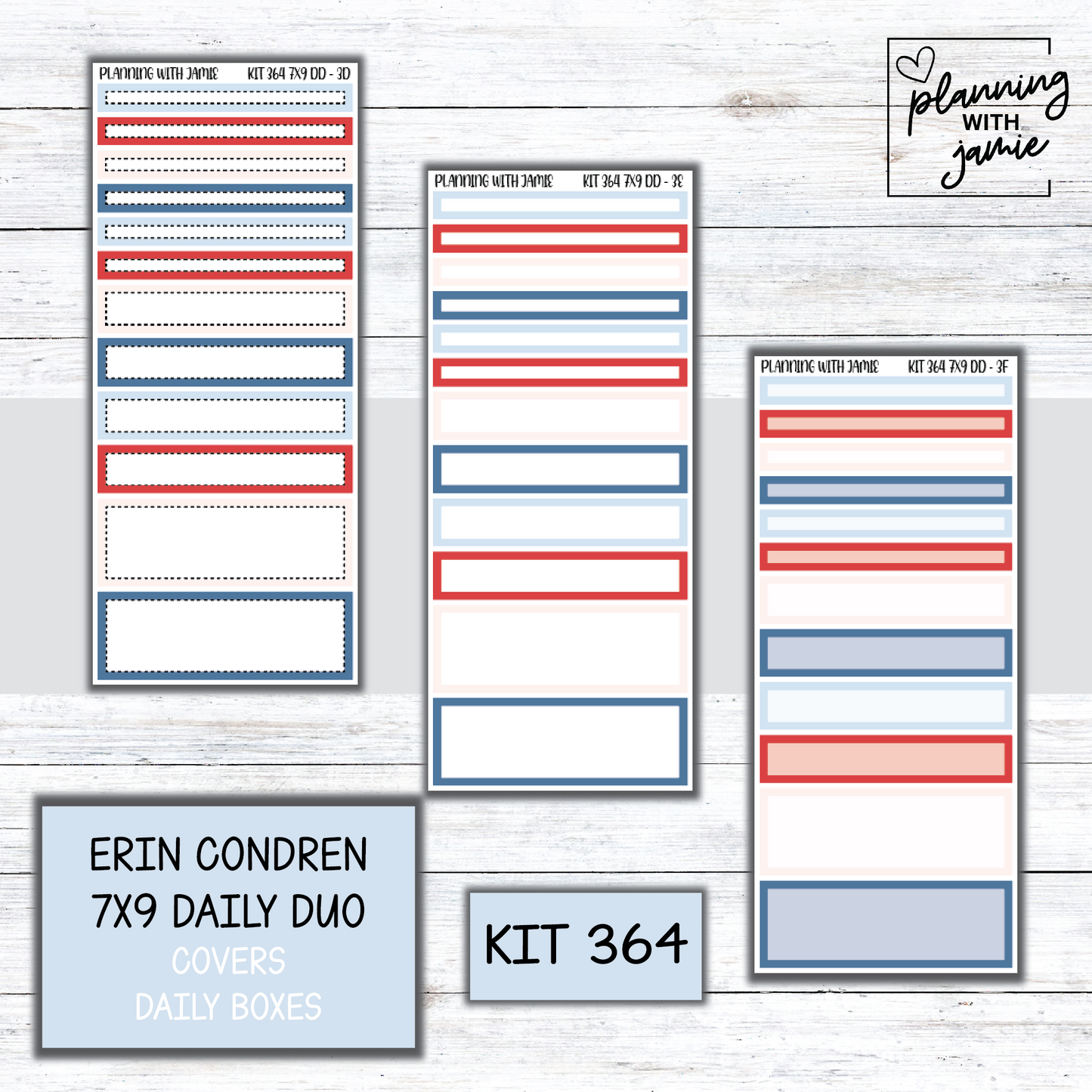 Kit 364 Erin Condren Daily Duo Sticker Kit