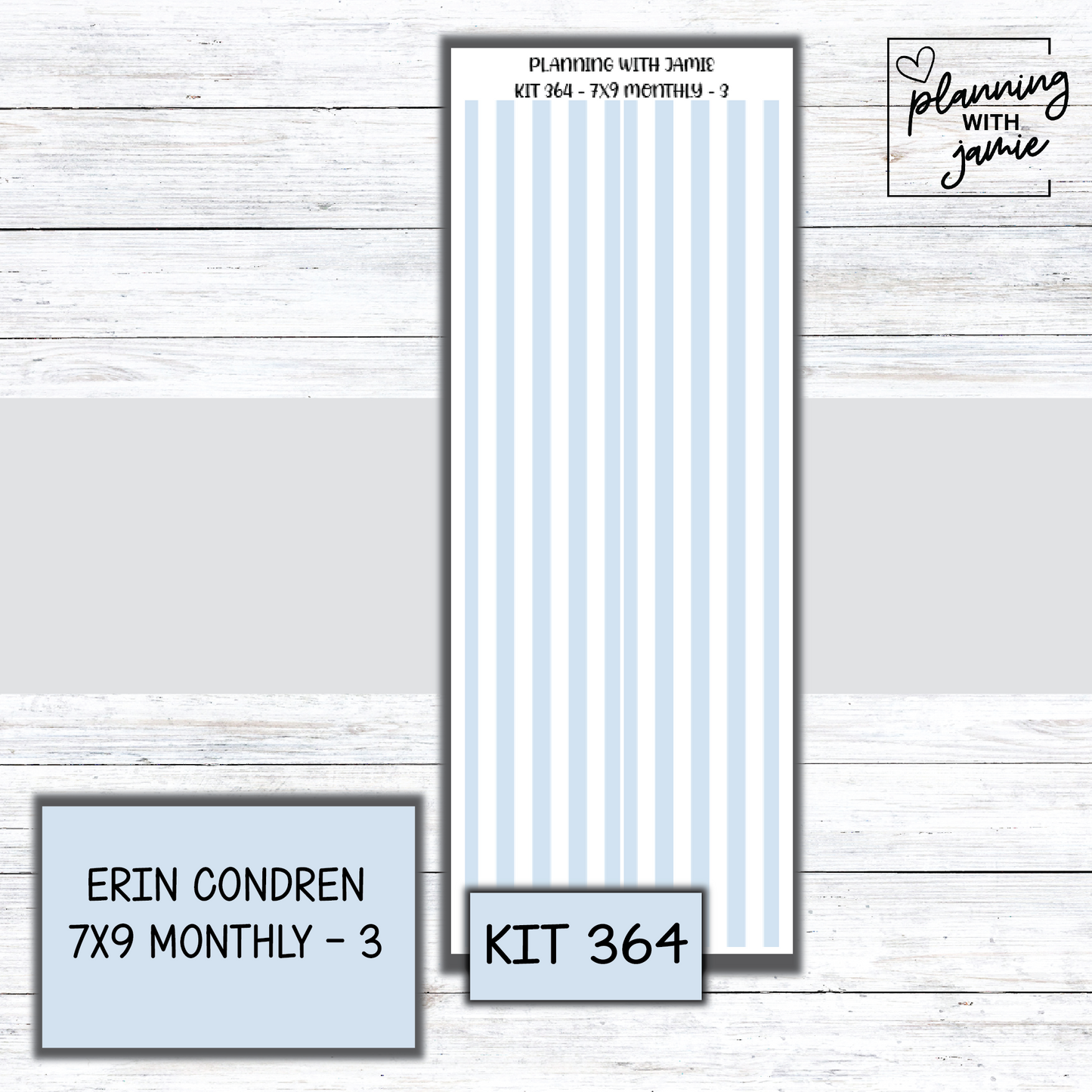 KIT 364 Erin Condren 7X9 Monthly Kit