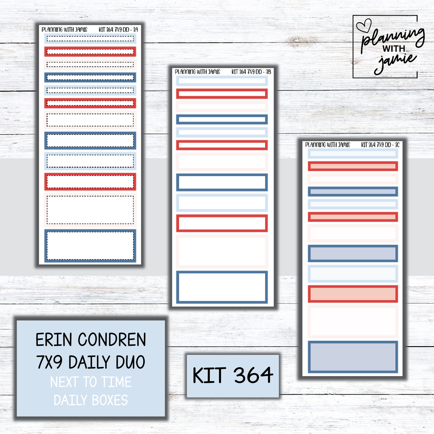 Kit 364 Erin Condren Daily Duo Sticker Kit