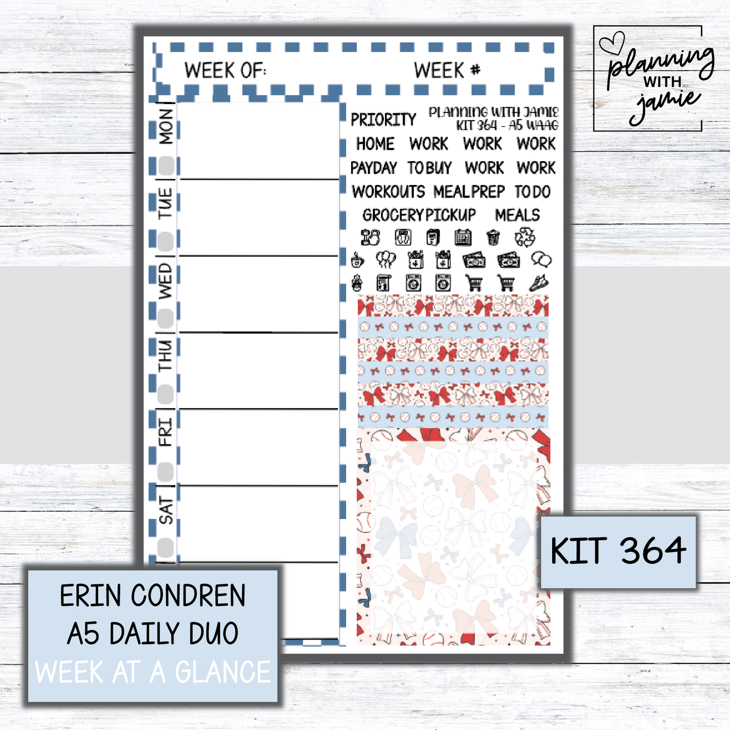 Kit 364 Week At A Glance Sticker