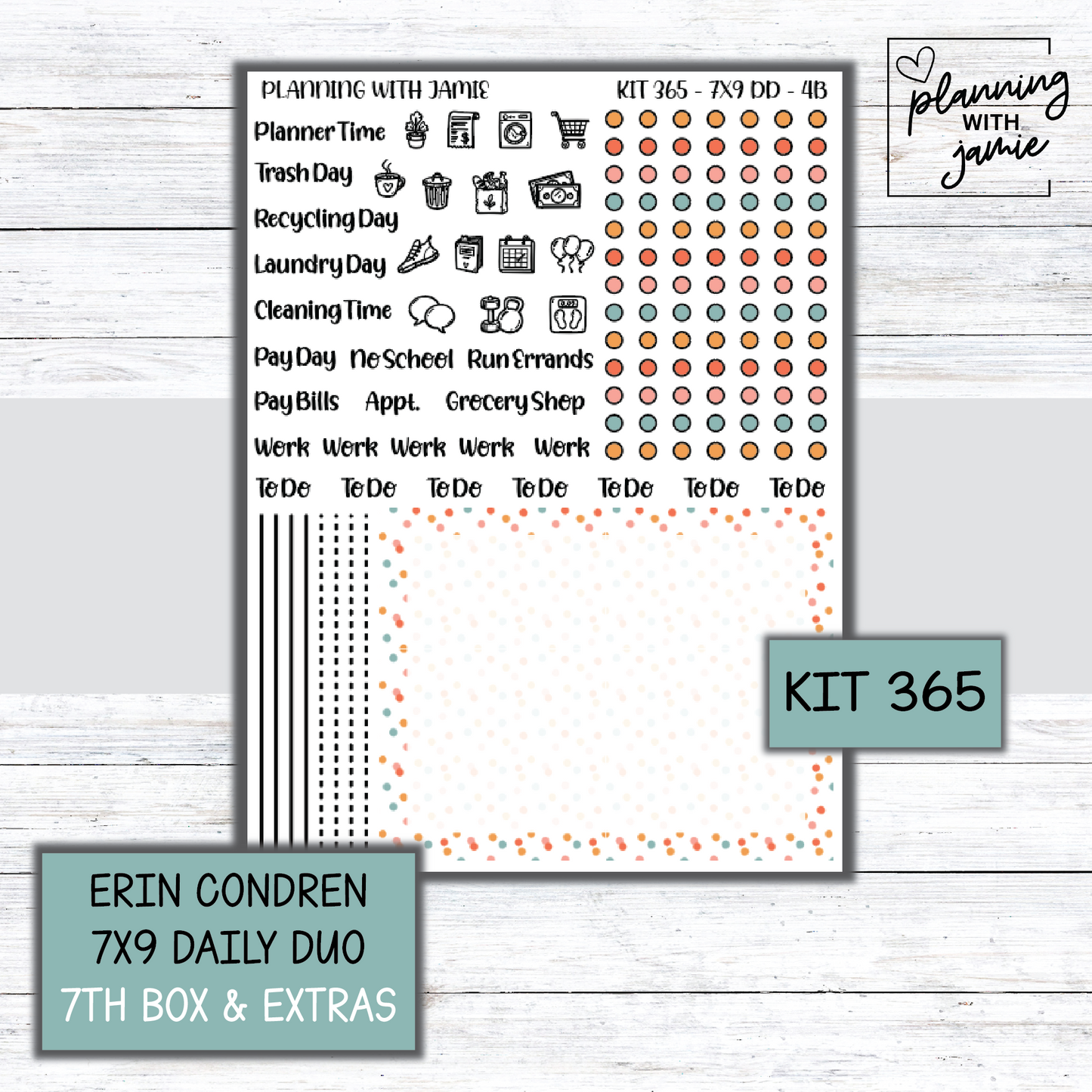 Kit 365 Erin Condren Daily Duo Sticker Kit