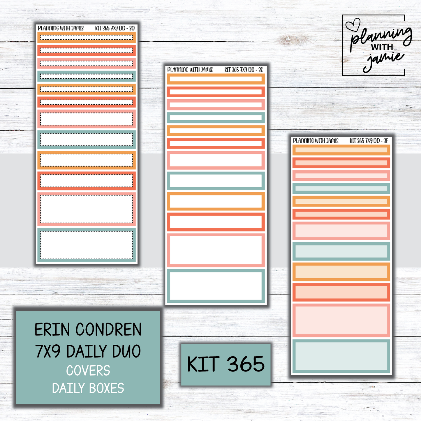 Kit 365 Erin Condren Daily Duo Sticker Kit