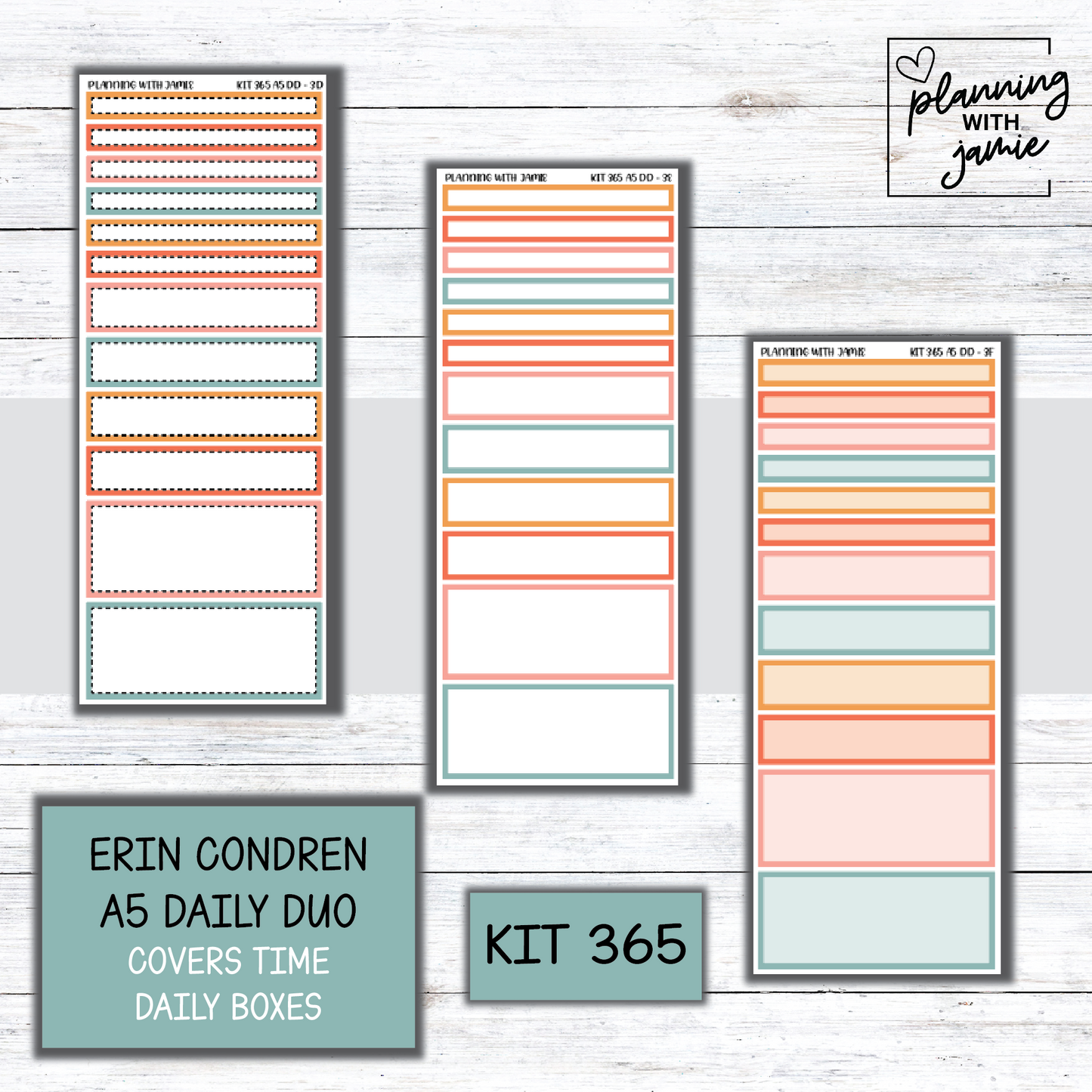 Kit 365 Erin Condren Daily Duo Sticker Kit