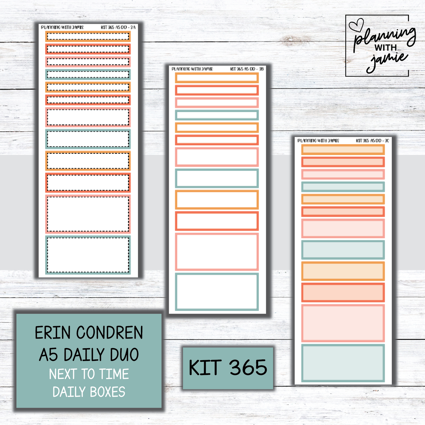 Kit 365 Erin Condren Daily Duo Sticker Kit