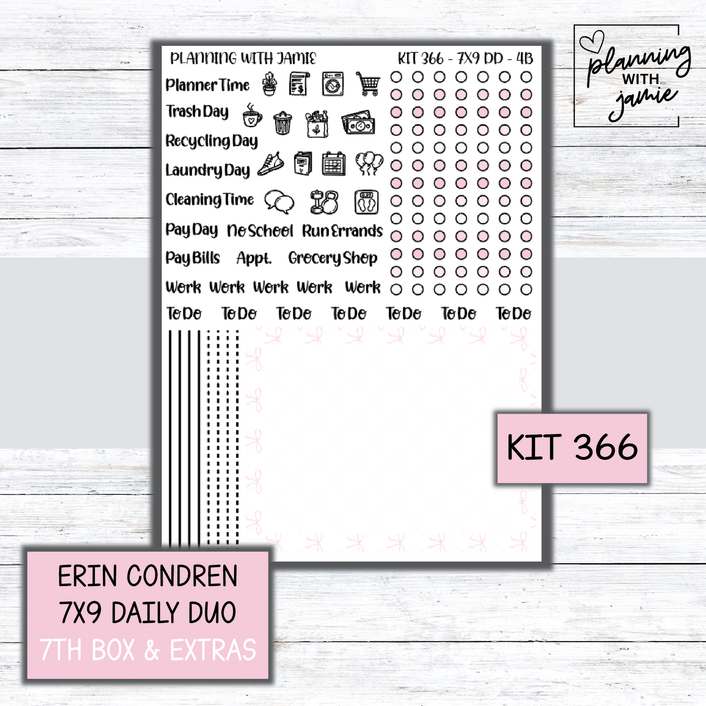 Kit 366 Erin Condren Daily Duo Sticker Kit