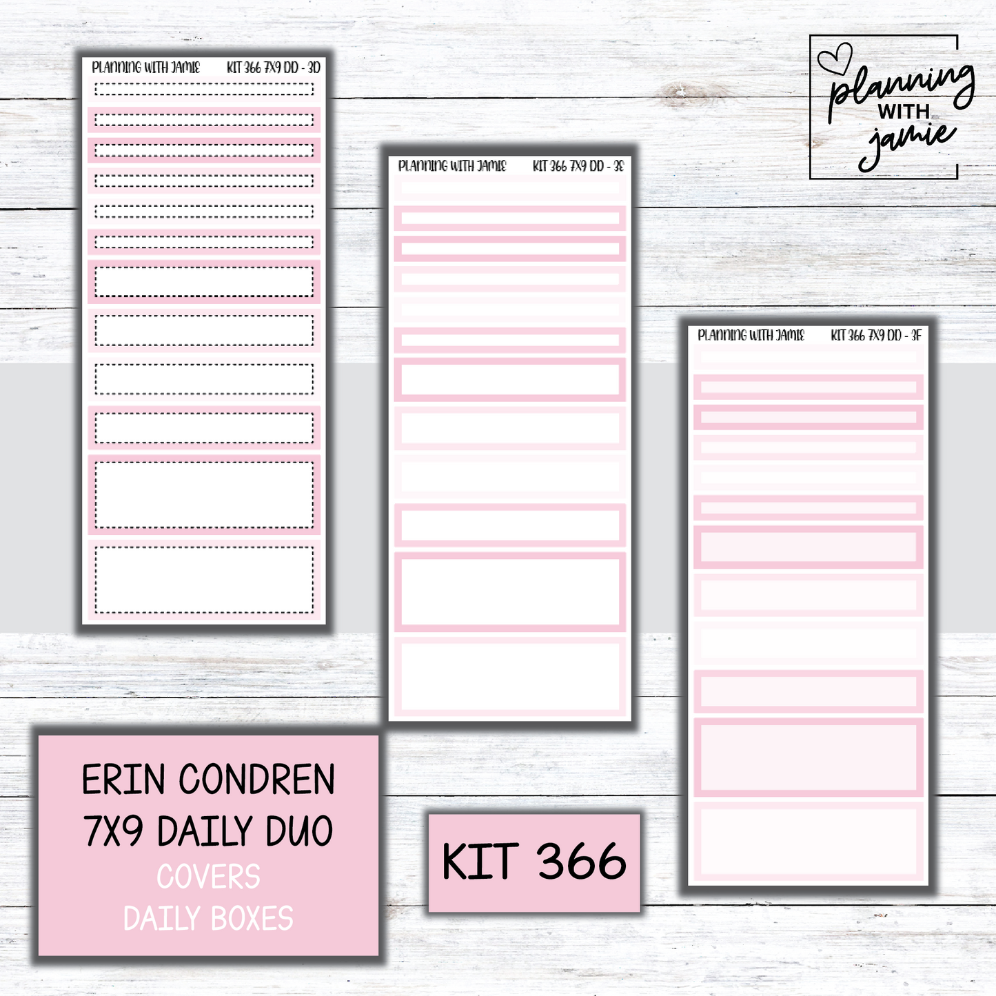 Kit 366 Erin Condren Daily Duo Sticker Kit