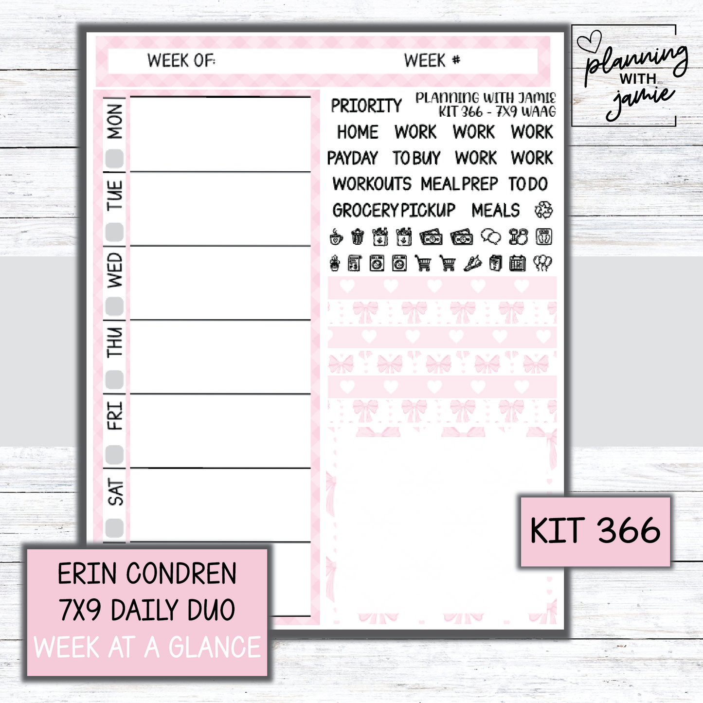 Kit 366 Week At A Glance Sticker