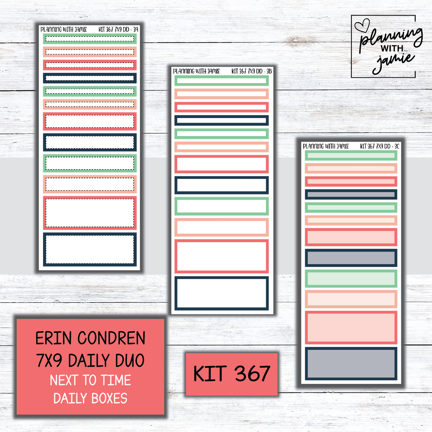 Kit 367 Erin Condren Daily Duo Sticker Kit