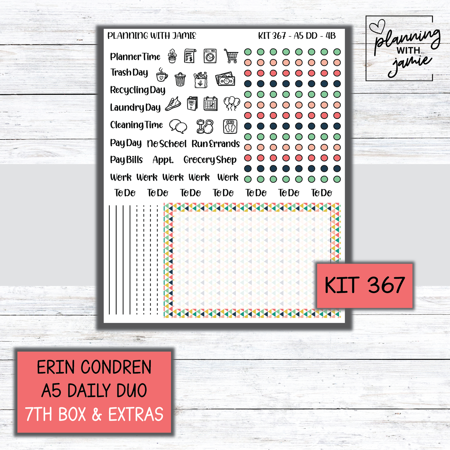Kit 367 Erin Condren Daily Duo Sticker Kit