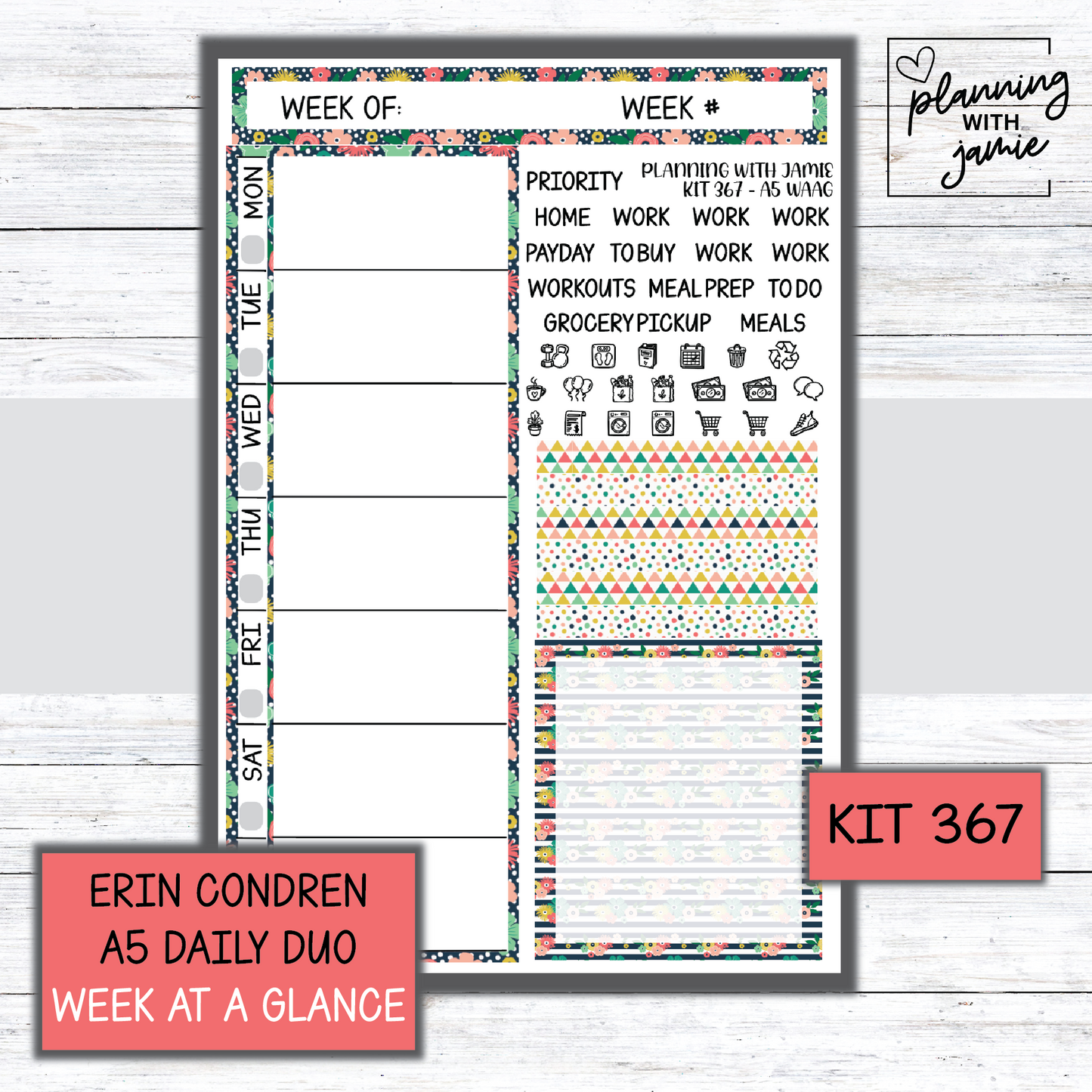 Kit 367 Week At A Glance Sticker