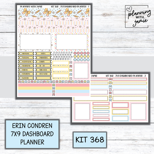 Kit 368 Erin Condren Dashboard Planner Sticker Kit