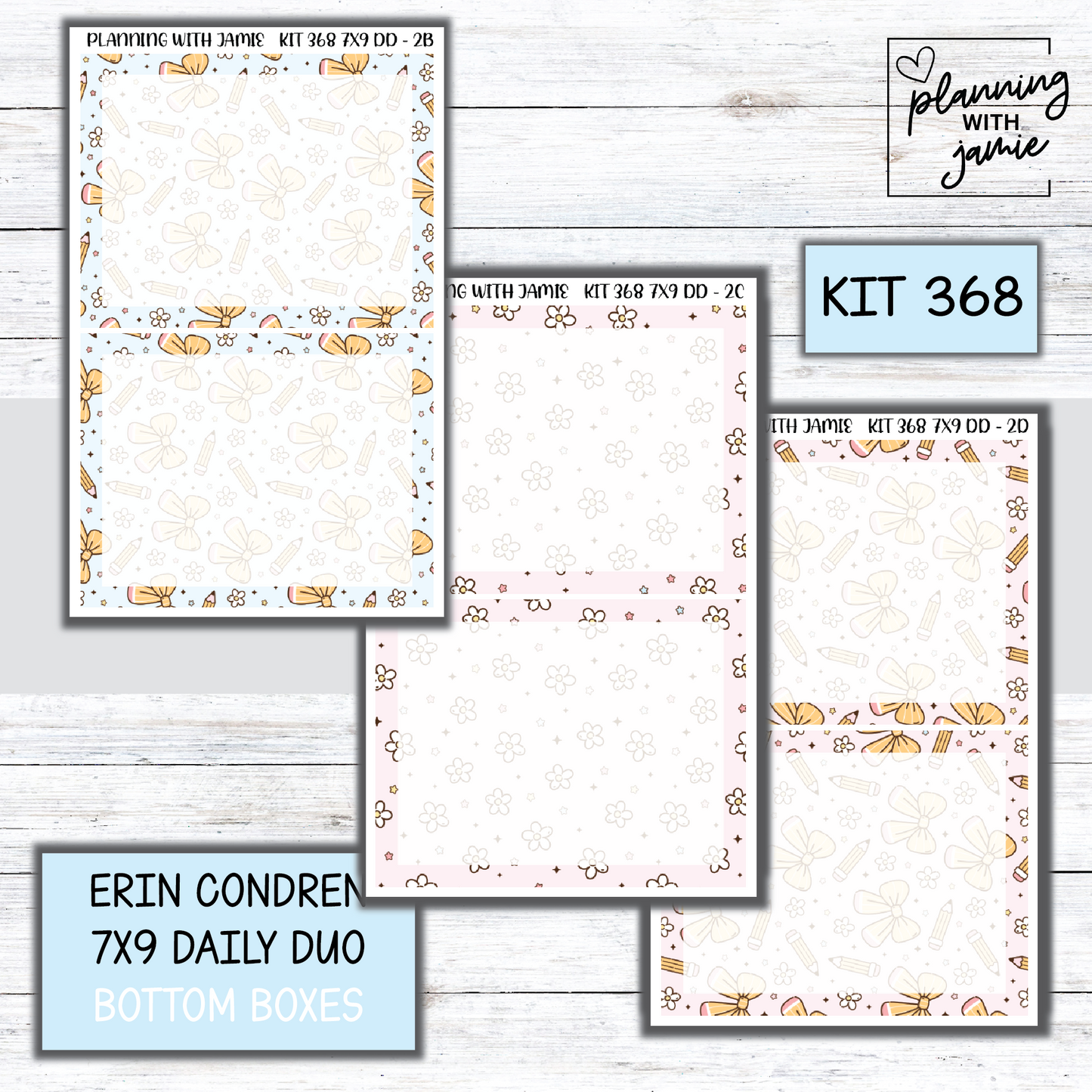 Kit 368 Erin Condren Daily Duo Sticker Kit
