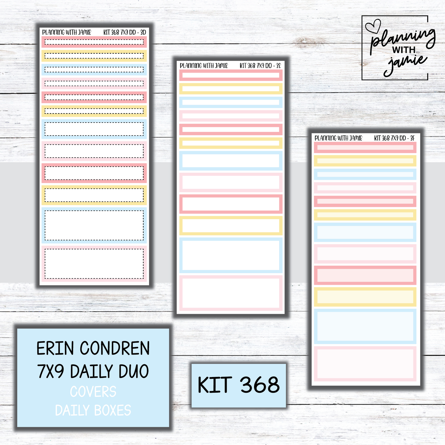 Kit 368 Erin Condren Daily Duo Sticker Kit