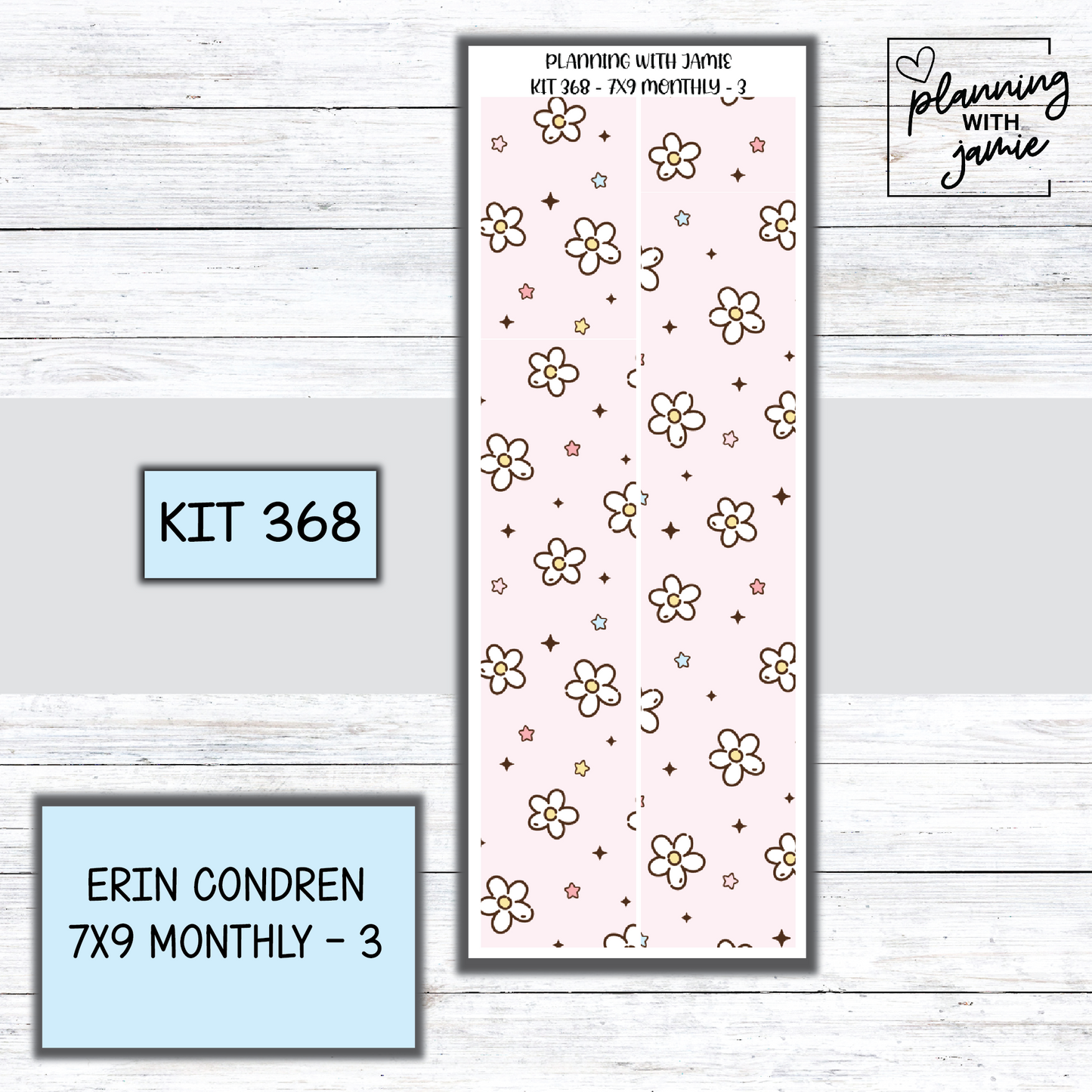 KIT 368 Erin Condren 7X9 Monthly Kit