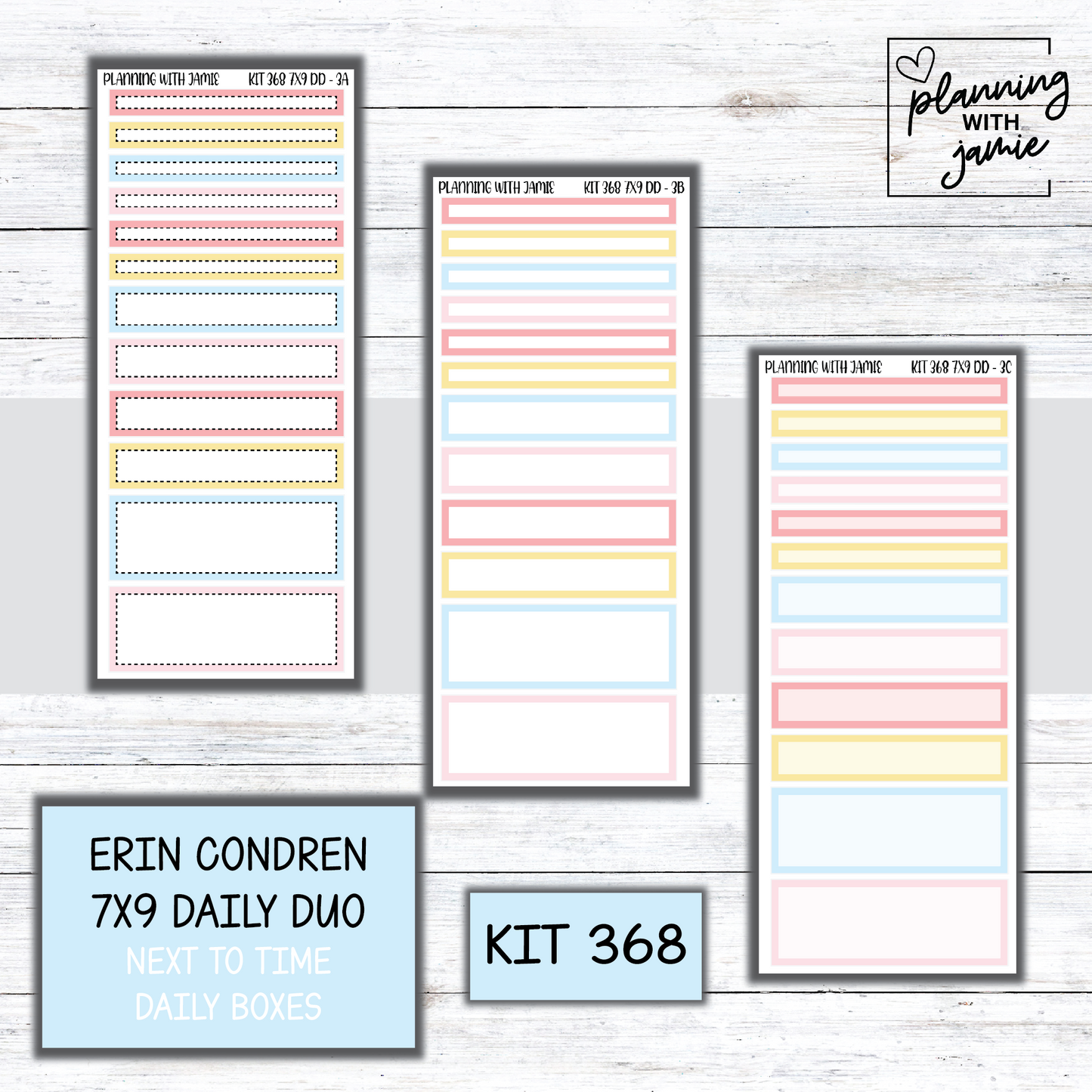 Kit 368 Erin Condren Daily Duo Sticker Kit