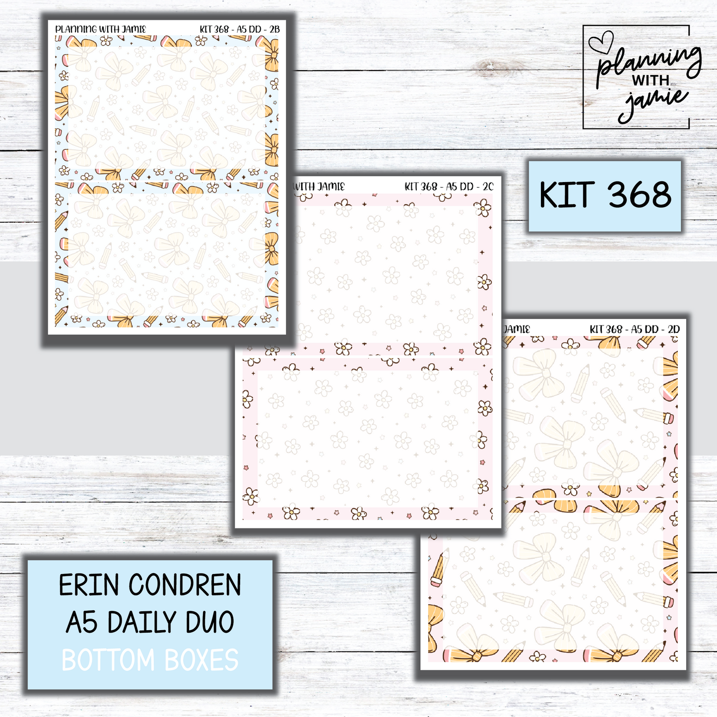 Kit 368 Erin Condren Daily Duo Sticker Kit