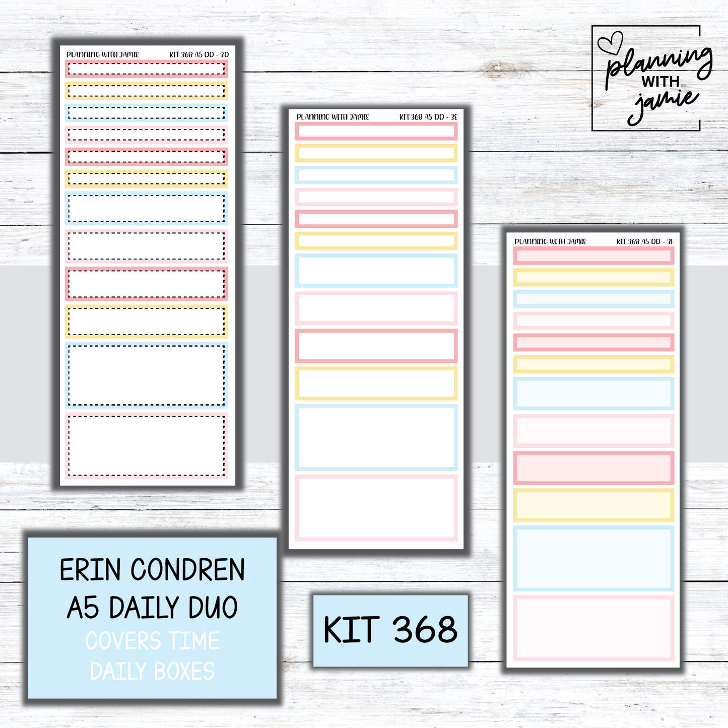 Kit 368 Erin Condren Daily Duo Sticker Kit
