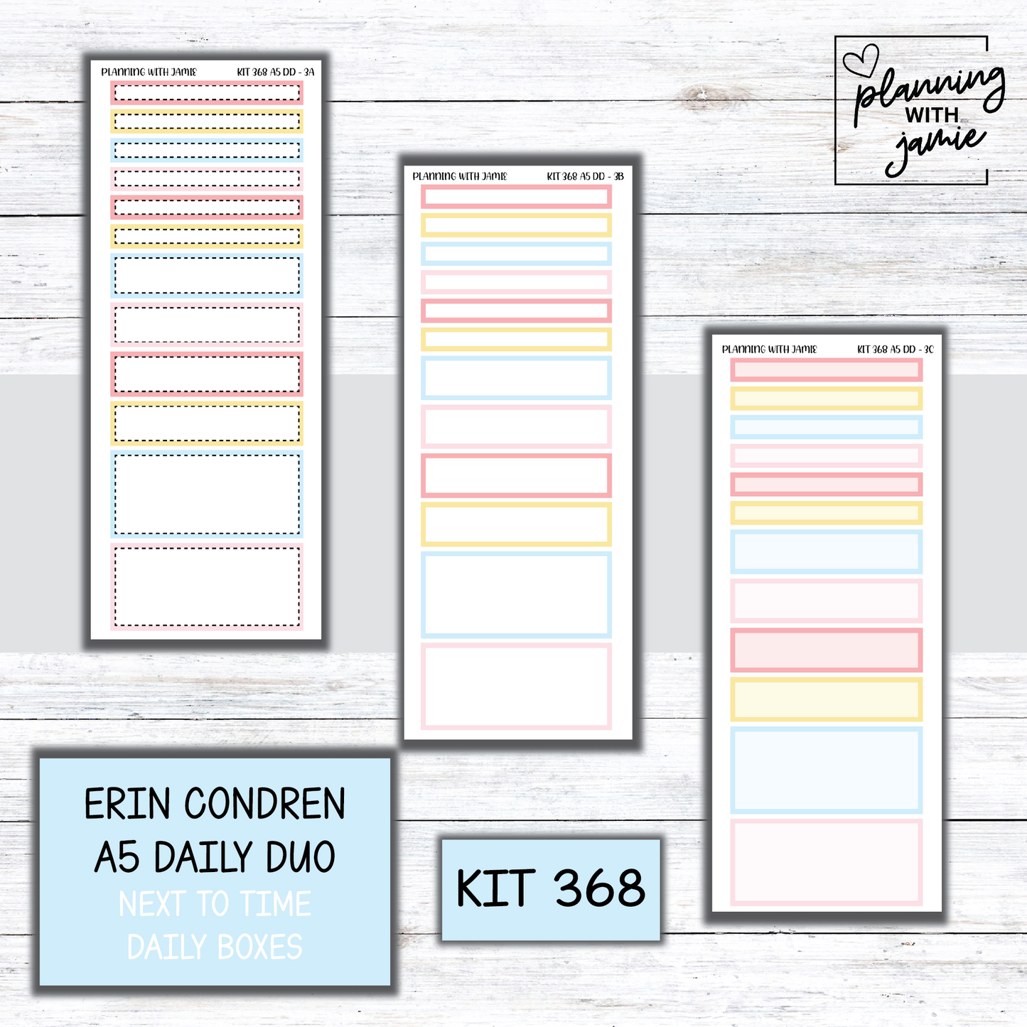 Kit 368 Erin Condren Daily Duo Sticker Kit