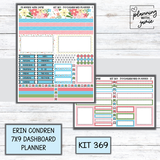 Kit 369 Erin Condren Dashboard Planner Sticker Kit