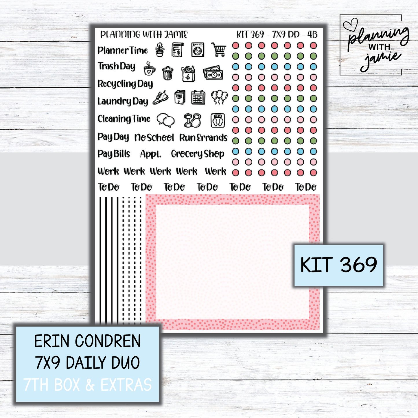 Kit 369 Erin Condren Daily Duo Sticker Kit