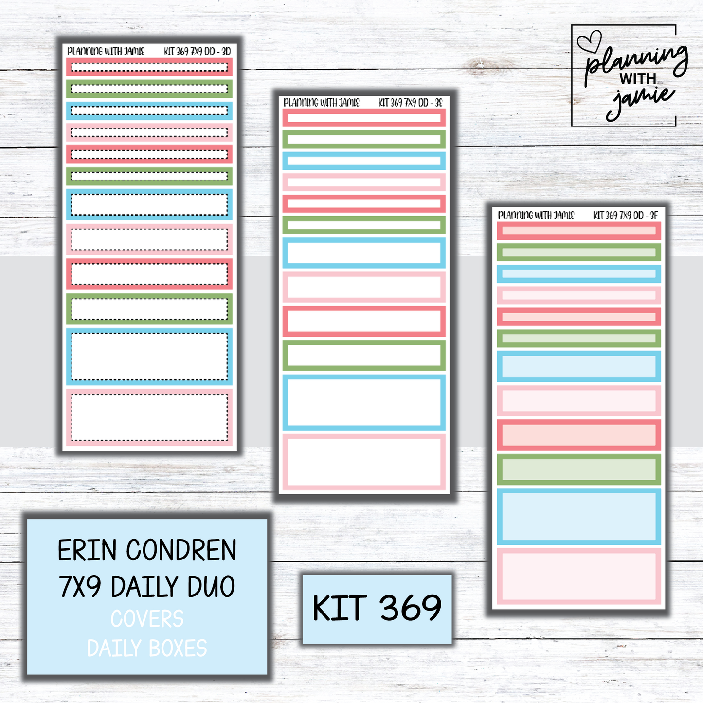 Kit 369 Erin Condren Daily Duo Sticker Kit