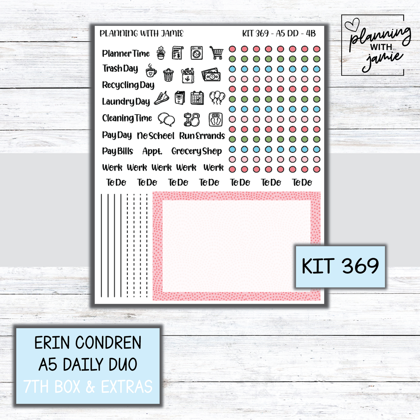 Kit 369 Erin Condren Daily Duo Sticker Kit