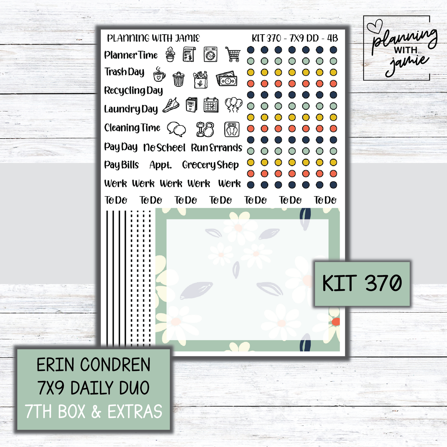 Kit 370 Erin Condren Daily Duo Sticker Kit