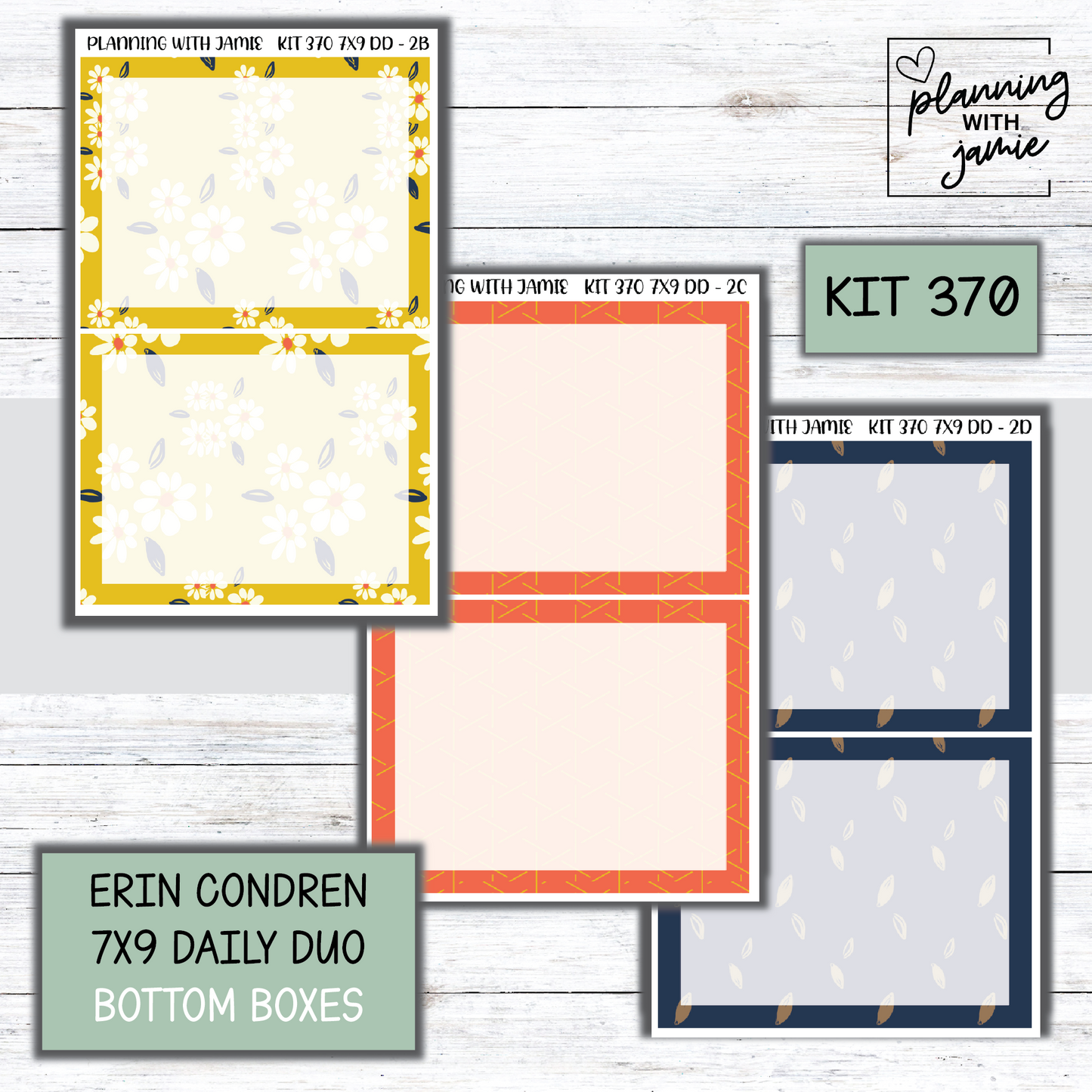 Kit 370 Erin Condren Daily Duo Sticker Kit