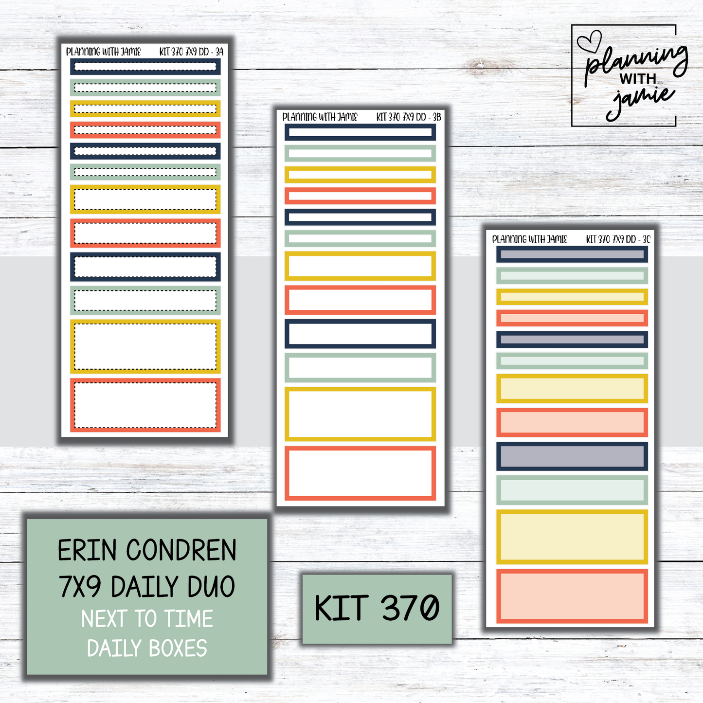 Kit 370 Erin Condren Daily Duo Sticker Kit