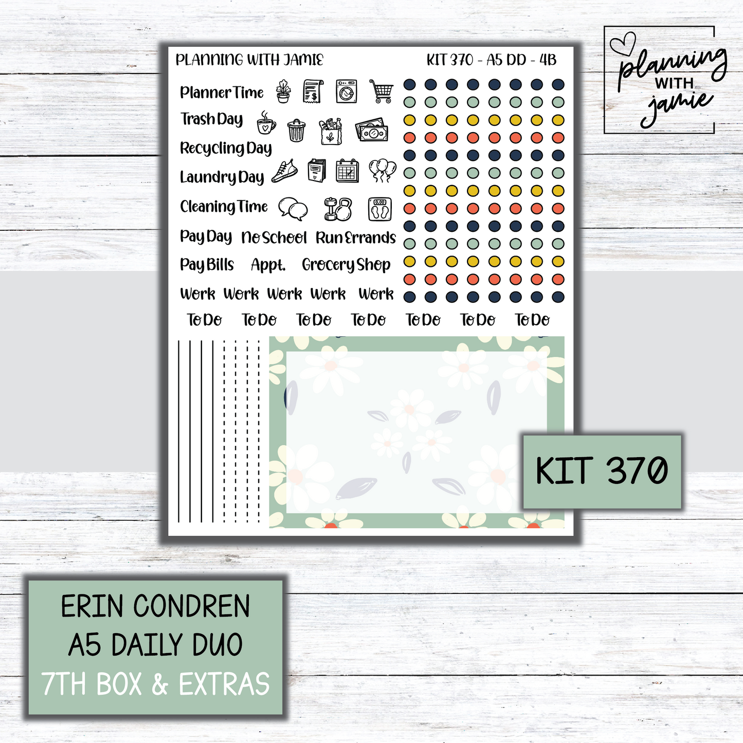 Kit 370 Erin Condren Daily Duo Sticker Kit