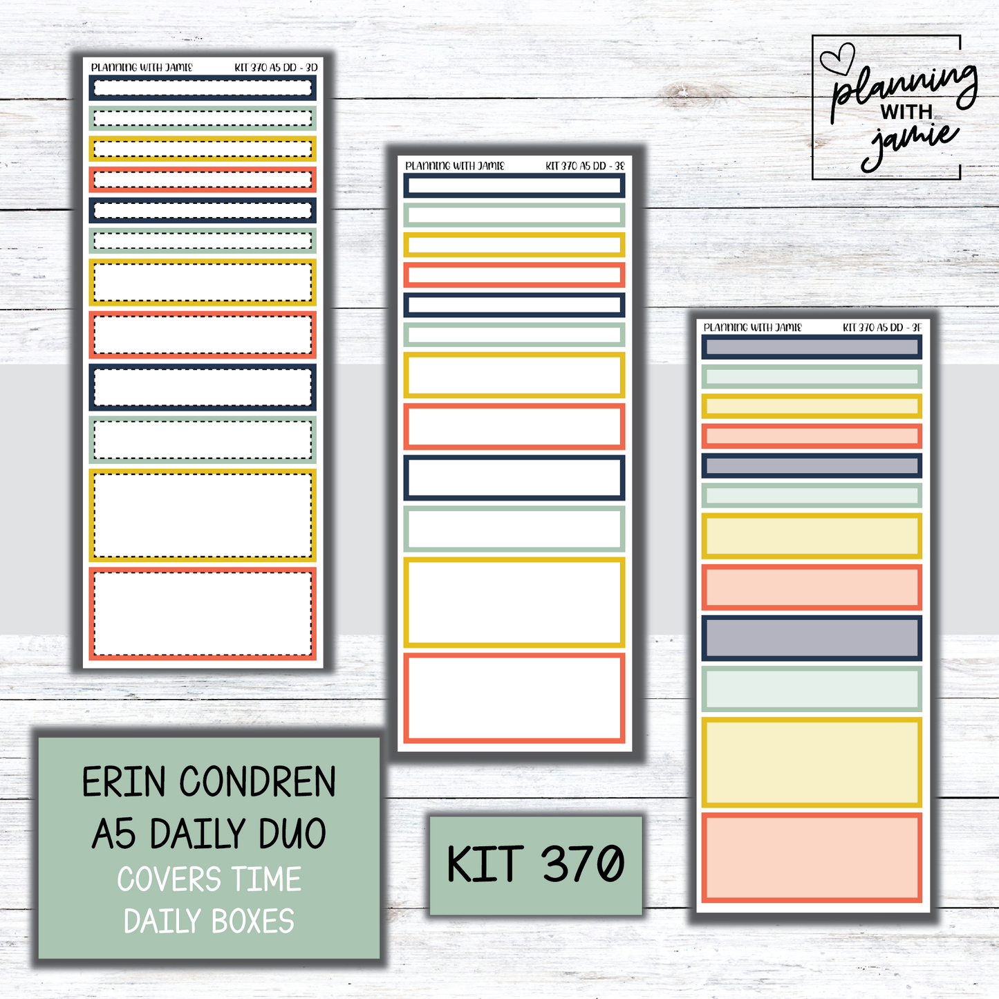 Kit 370 Erin Condren Daily Duo Sticker Kit