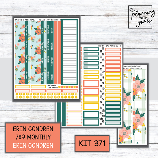 KIT 371 Erin Condren 7X9 Monthly Kit