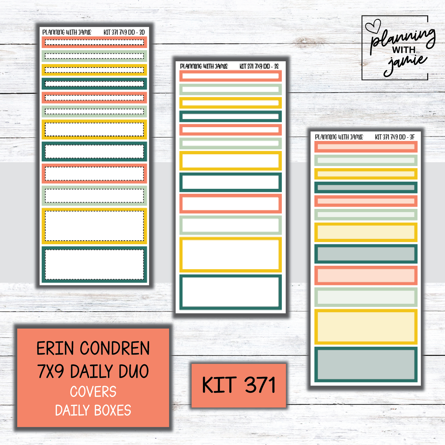 Kit 371 Erin Condren Daily Duo Sticker Kit