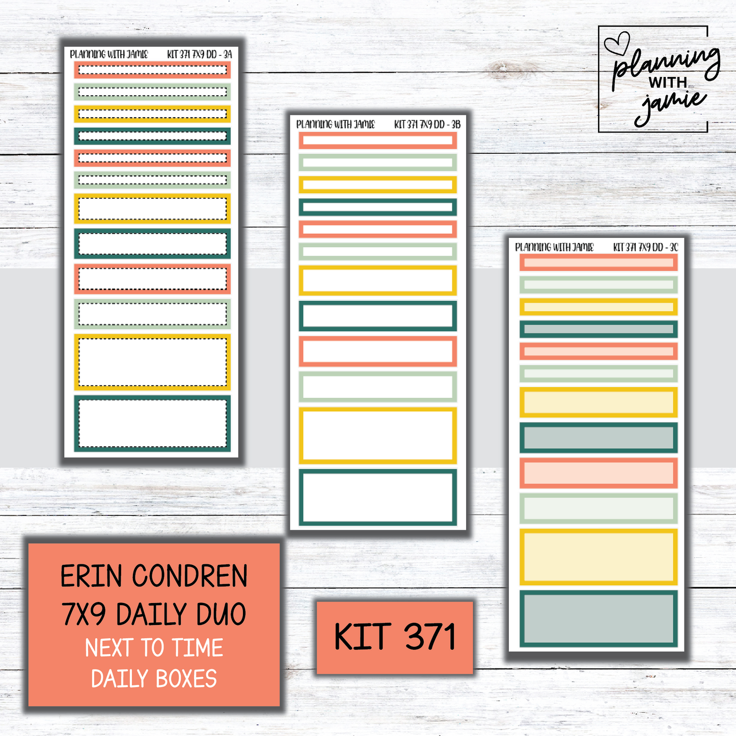 Kit 371 Erin Condren Daily Duo Sticker Kit