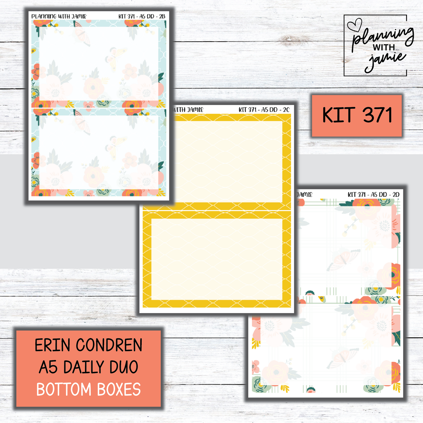 Kit 371 Erin Condren Daily Duo Sticker Kit
