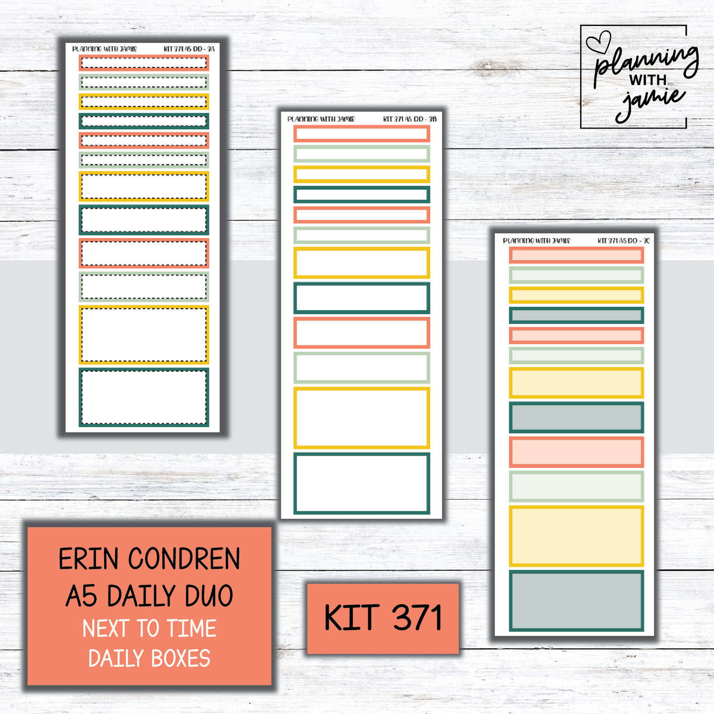 Kit 371 Erin Condren Daily Duo Sticker Kit