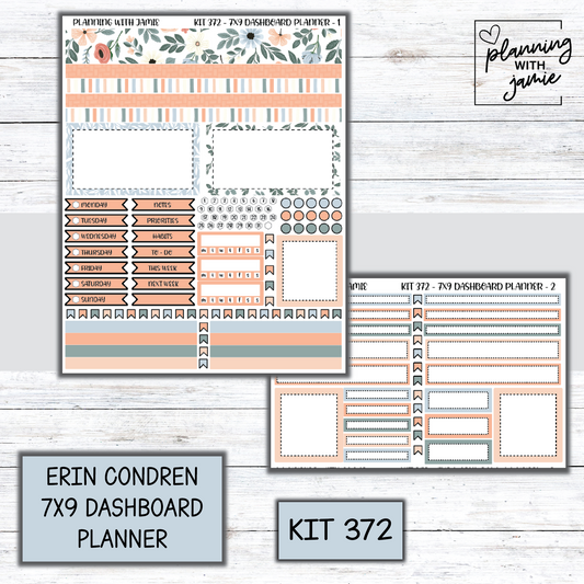 Kit 372 Erin Condren Dashboard Planner Sticker Kit