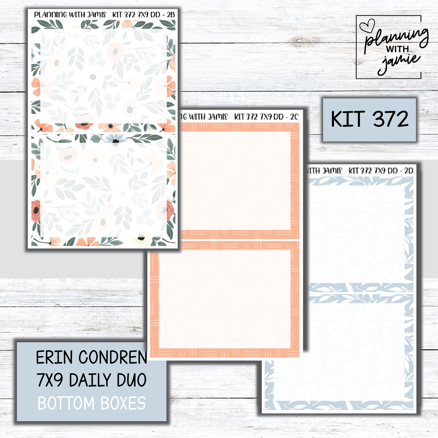 Kit 372 Erin Condren Daily Duo Sticker Kit