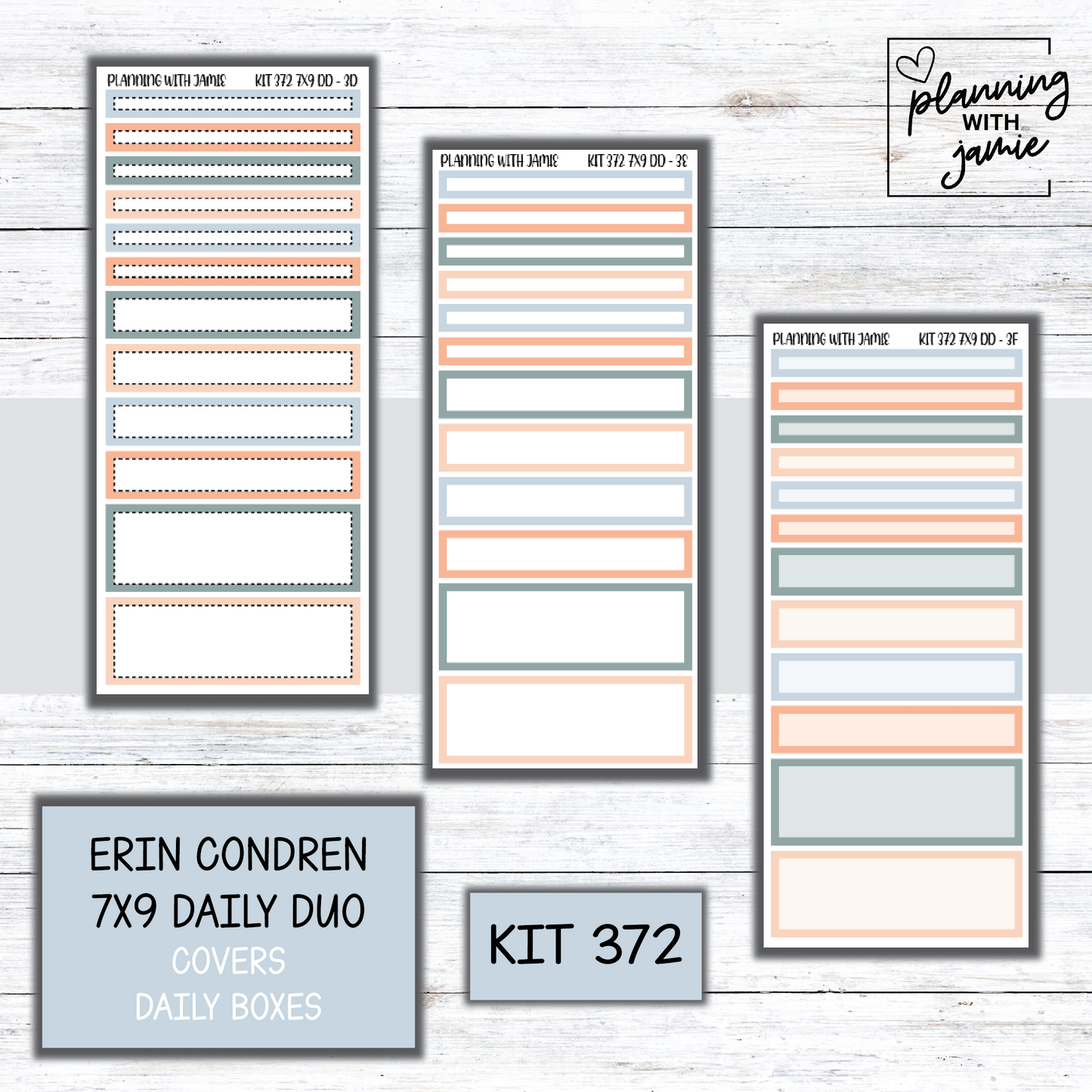 Kit 372 Erin Condren Daily Duo Sticker Kit