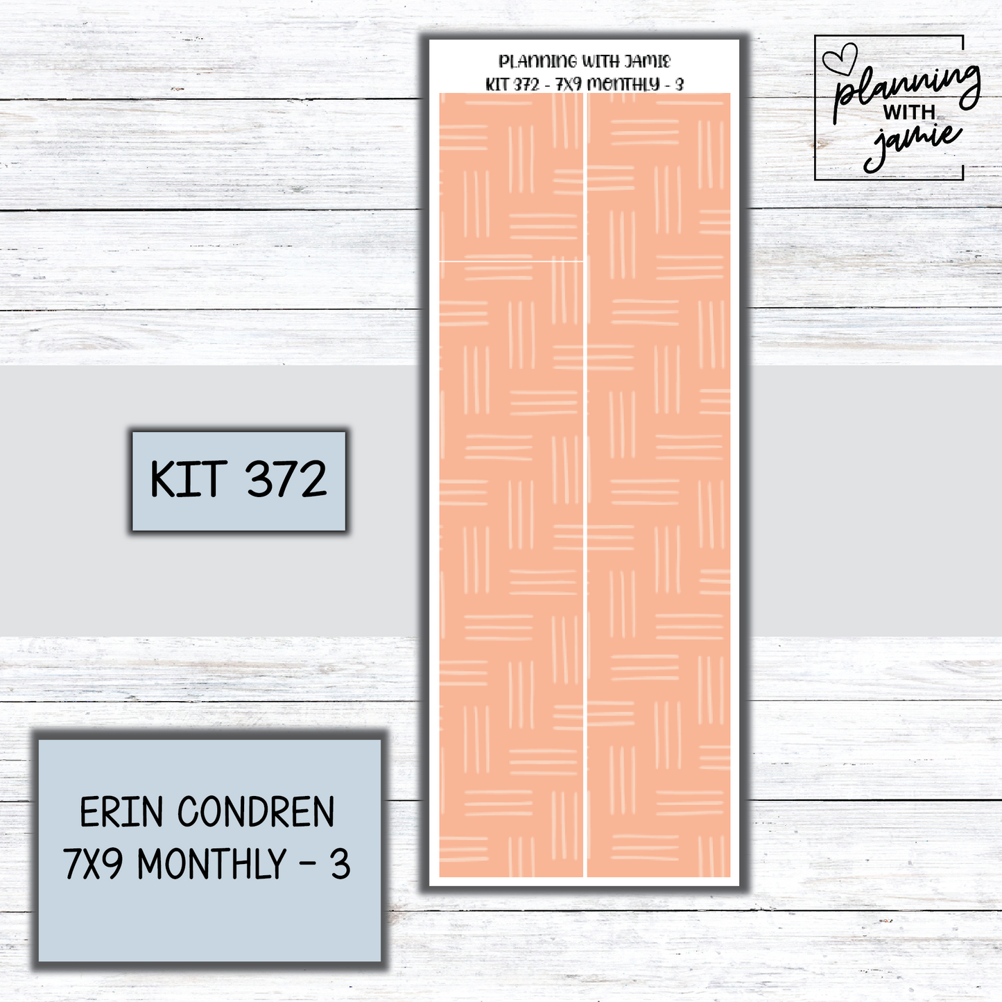 KIT 372 Erin Condren 7X9 Monthly Kit