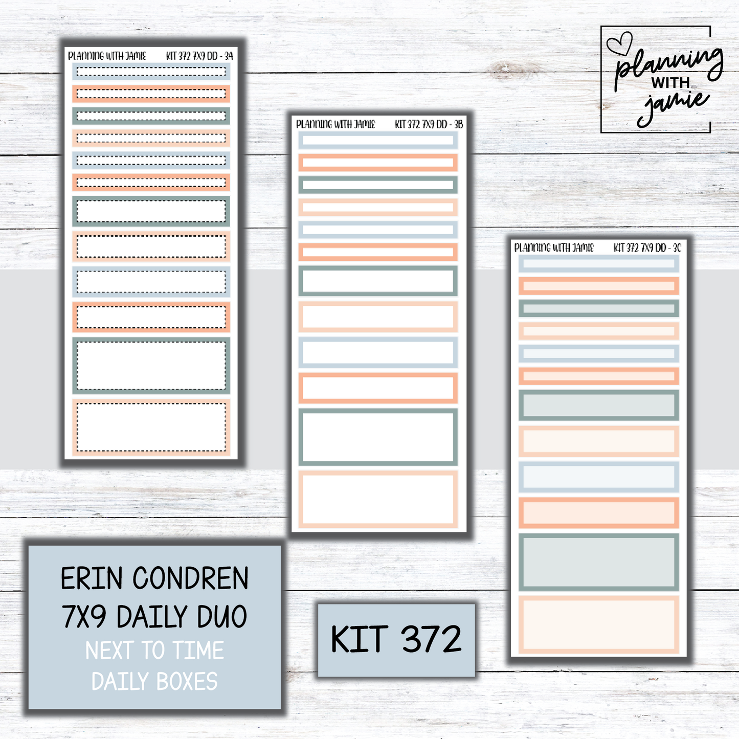 Kit 372 Erin Condren Daily Duo Sticker Kit