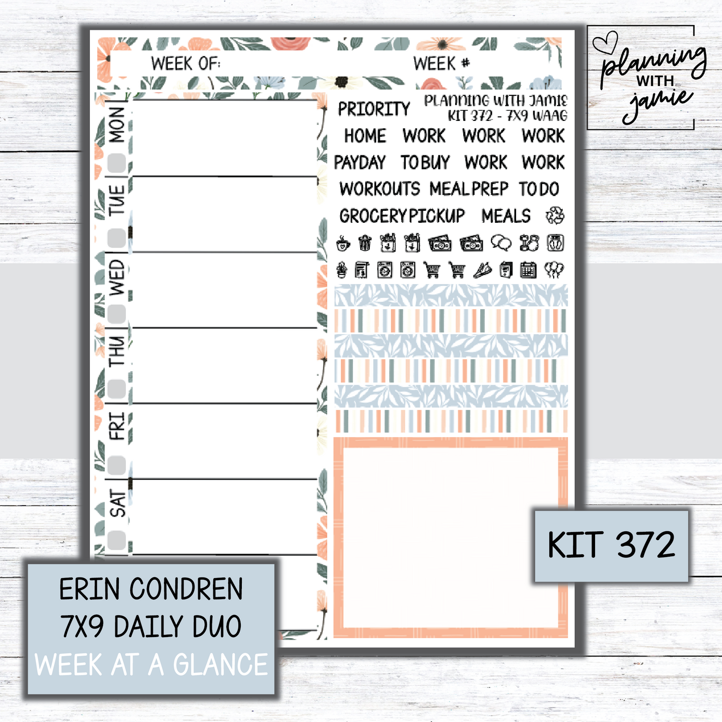 Kit 372 Week At A Glance Sticker