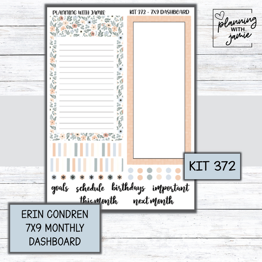 KIT 372 Erin Condren Dashboard Sticker Kit