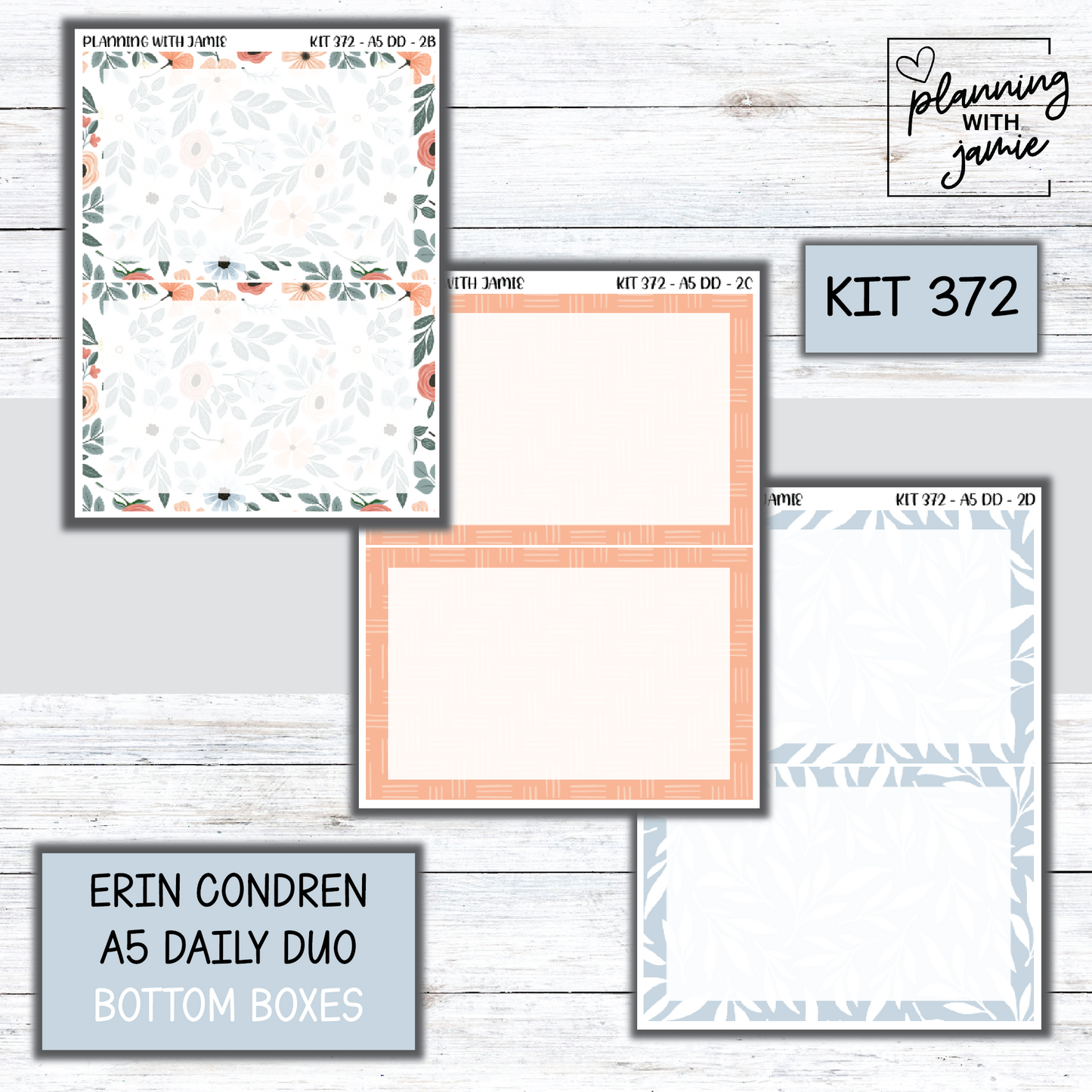 Kit 372 Erin Condren Daily Duo Sticker Kit