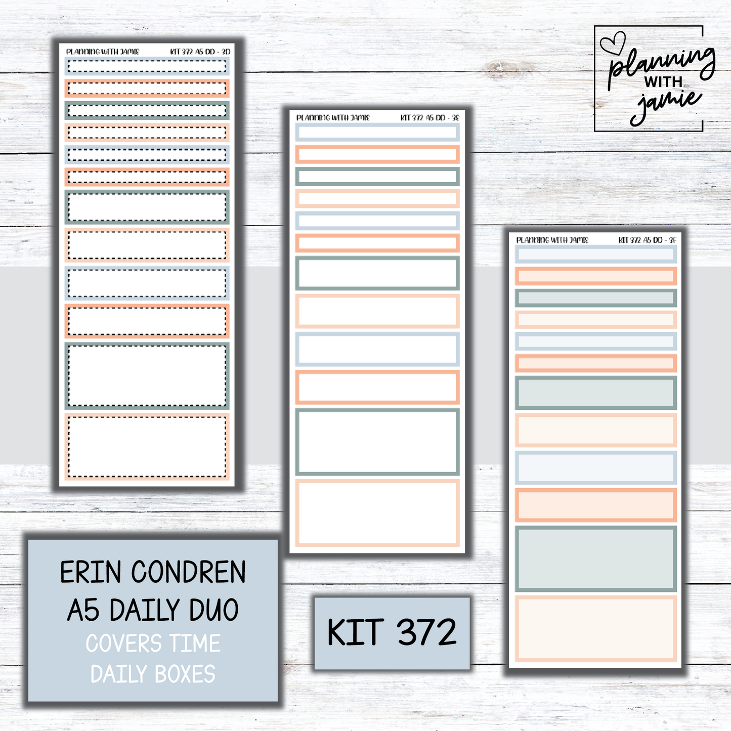 Kit 372 Erin Condren Daily Duo Sticker Kit