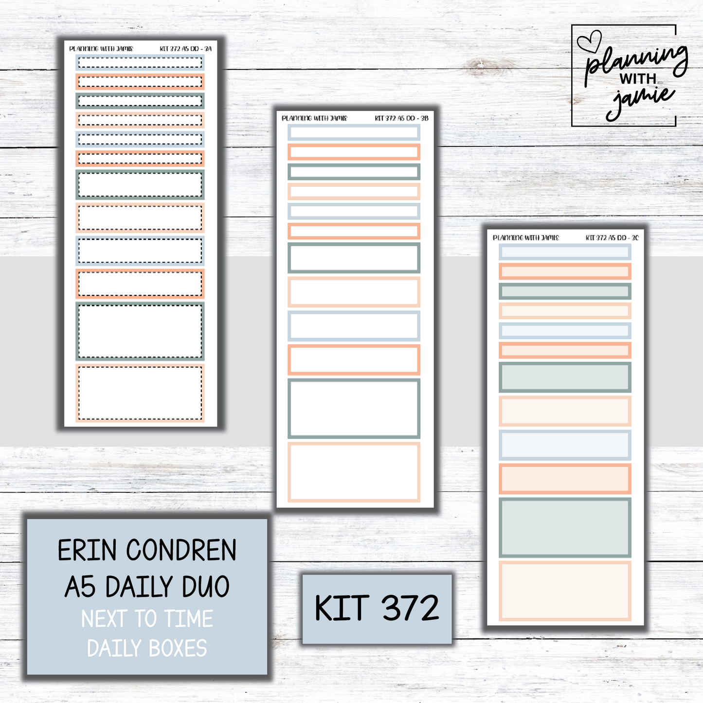 Kit 372 Erin Condren Daily Duo Sticker Kit