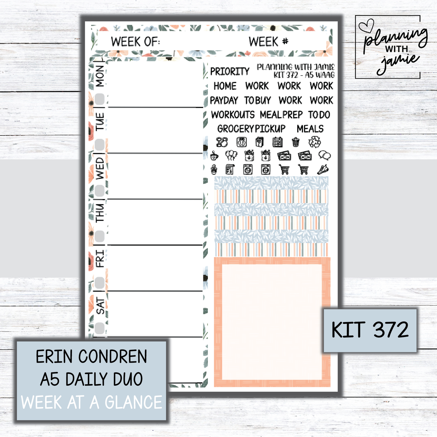 Kit 372 Week At A Glance Sticker