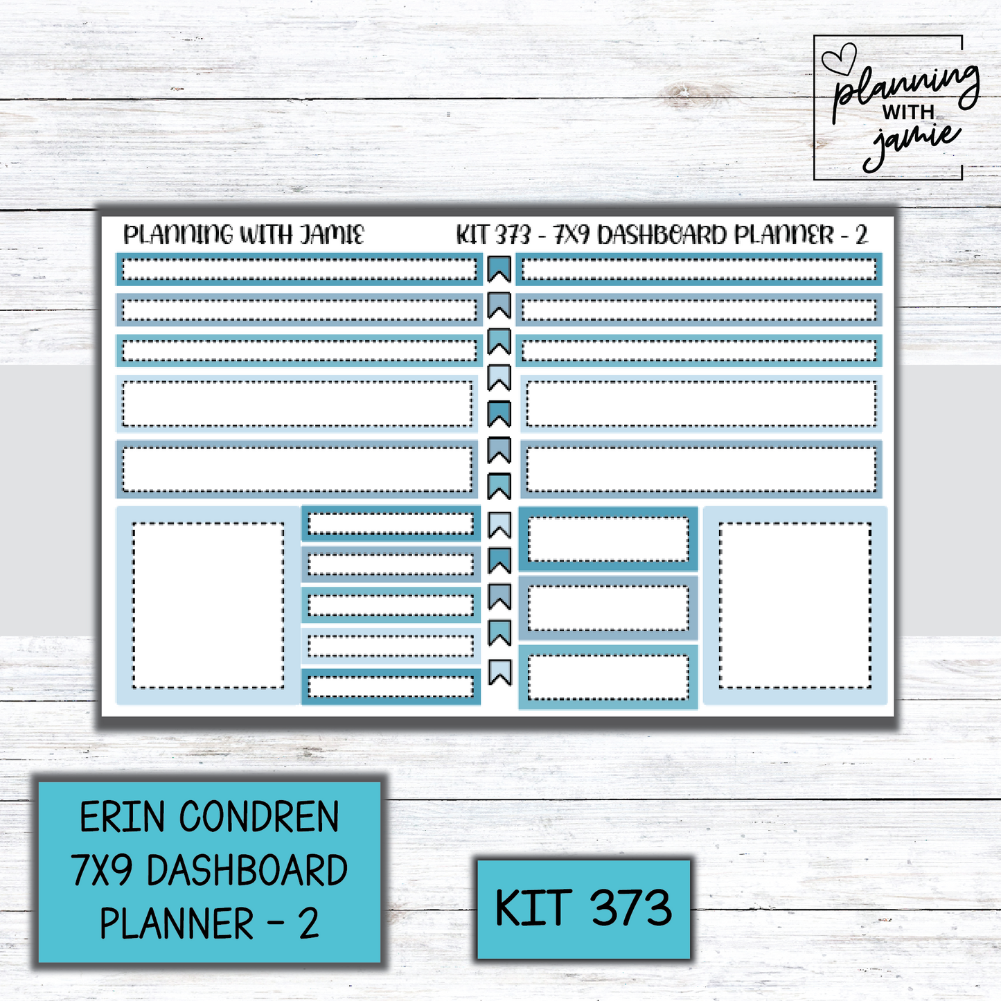 Kit 373 Erin Condren Dashboard Planner Sticker Kit