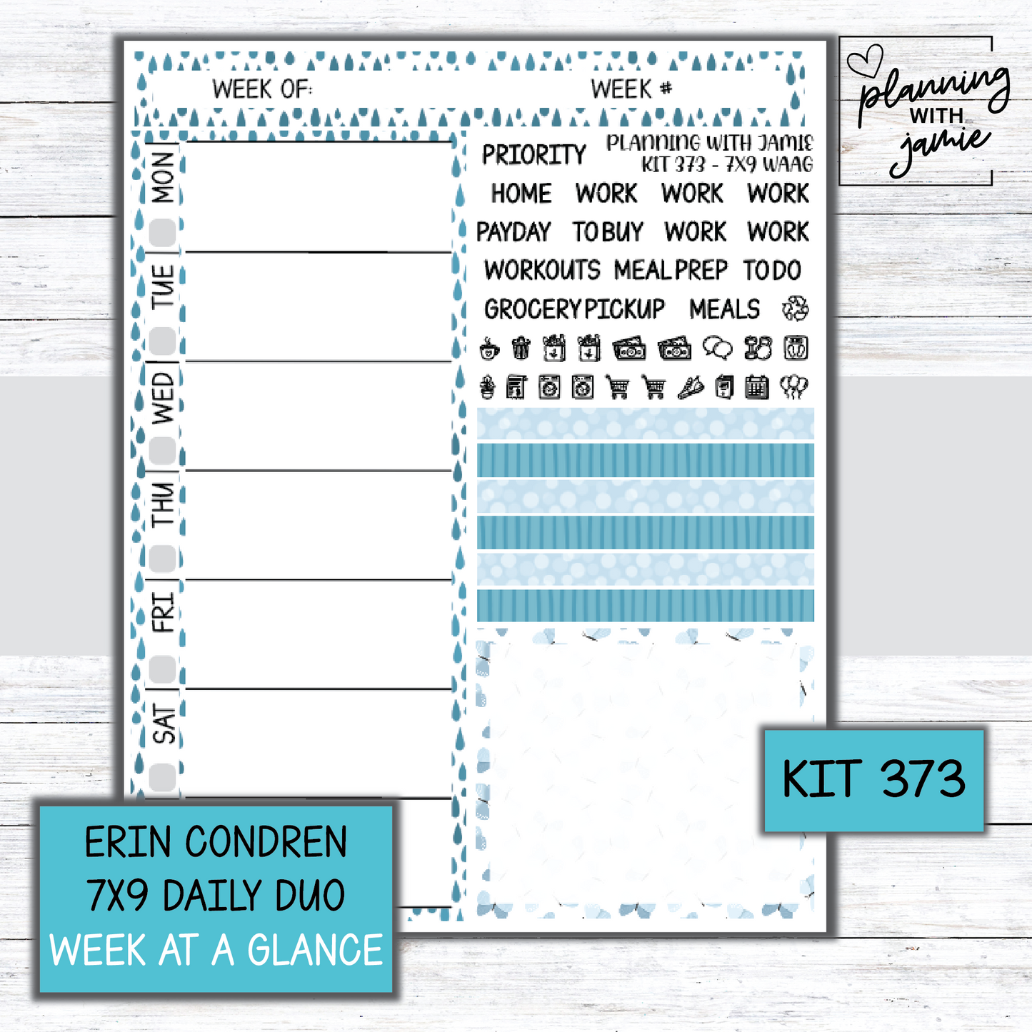 Kit 373 Week At A Glance Sticker
